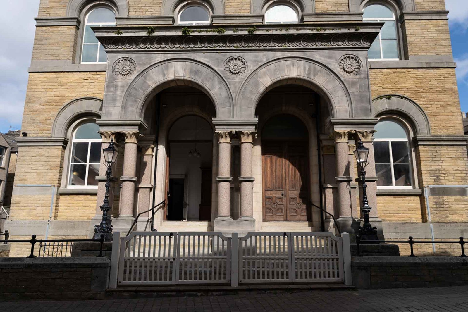 The front entrance to Green Street Chapel - A former methodist chapel in Morecambe.